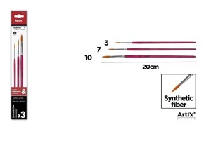 Bild von Pędzle syntetyczne okrągłe 3szt