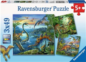 Obrazek Puzzle Dinozaury 3x49