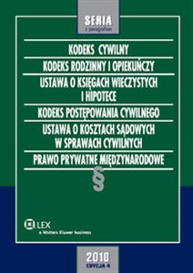 Obrazek Kodeks cywilny Kodeks rodzinny i opiekuńczy Ustawa o księgach wieczystych i hipotece Kodeks postępowania cywilnego Ustawa o kosztach sądowych w sprawach cywilnych Prawo prywatne międzynarodowe