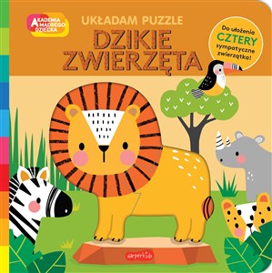 Obrazek Dzikie zwierzęta Akademia mądrego dziecka Układam puzzle