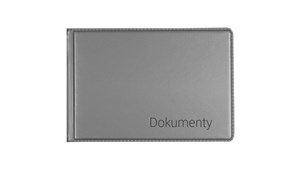 Obrazek Okładka na dokumenty małe srebrna