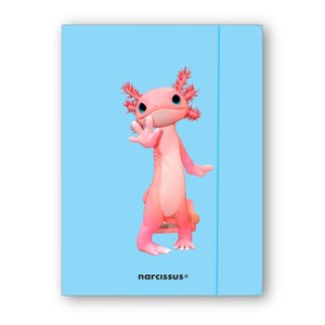 Obrazek Teczka A4 z gumką Teddies Aksolotl