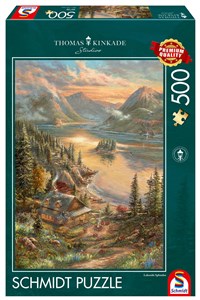 Obrazek Puzzle 500 PQ T.Kinkade Nad jeziorem