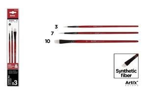 Bild von Pędzle syntetyczne miękkie 3szt