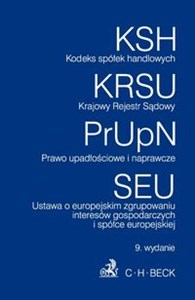 Bild von Kodeks spółek handlowych Krajowy Rejestr Sądowy Prawo upadłościowe i naprawcze Ustawa o europejskim zgrupowaniu interesów gospodarczych i spółce europejskiej