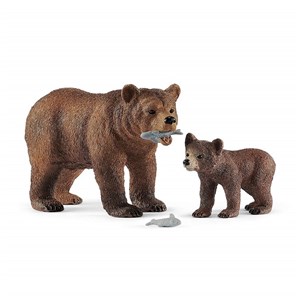 Obrazek Matka grizzly z małym niedźwiedziem SLH42473