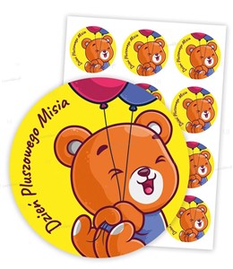 Bild von Naklejki okolicznościowe dzień misia 6cm 24szt