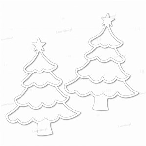 Obrazek Dekoracja zimowa ażurowa - choinki x2