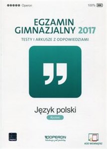 Bild von Egzamin gimnazjalny 2017 Język polski Testy i arkusze z odpowiedziami