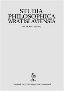 Bild von Studia philosophica wratislaviensia 3/2014