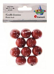 Bild von Koraliki drewniane lakierowane brązowe 10szt