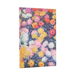 Bild von Kalendarz Paperblanks 2026 Monet’s Chrysanthemums HOR Maxi twarda okładka