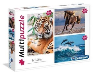 Obrazek Multipuzzle Zwierzęta 3x1000