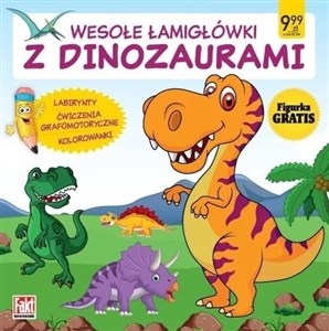 Bild von Wesołe łamigłówki z dinozaurami + figurka