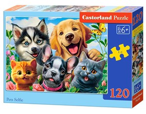 Bild von Puzzle 120 Pets Selfie