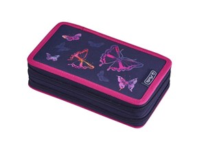 Obrazek Piórnik 23 części podwójny Rainbow Butterfly