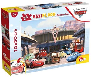 Obrazek Puzzle podłogowe dwustronne Maxi 24 Disney Auta
