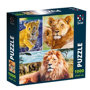 Obrazek Puzzle 1000 Rodzina lwów DT1000-01