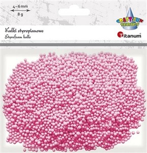 Obrazek Kulki styropianowe 8g różowe mix 4-6mm
