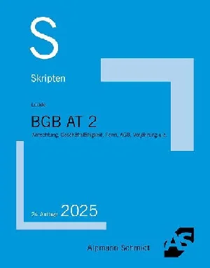 Bild von LÜDDE, J: SKRIPT BGB AT 2