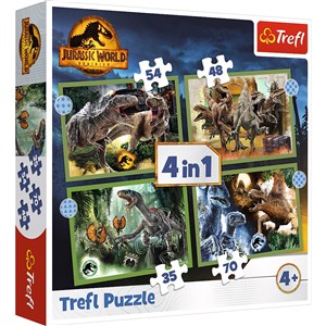 Bild von Puzzle 4w1 Groźne dinozaury Jurassic World