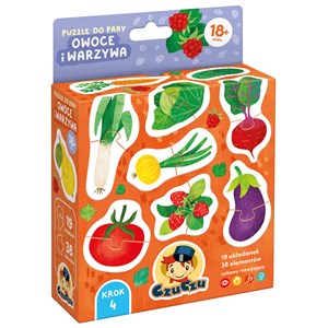 Obrazek CzuCzu Puzzle do pary Owoce i warzywa 18 mies.+
