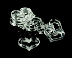 Bild von Znaczniki akrylowe satynowe - serce