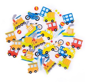 Obrazek Naklejki z pianki pojazdy 39szt