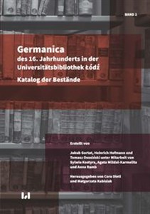 Obrazek Germanica des 16 Jahrhunderts in der Universitätsbibliothek Łódź Katalog der Bestände, Band 1