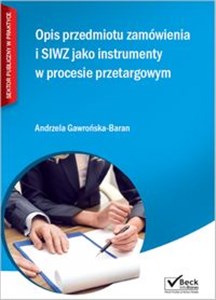 Obrazek Opis przedmiotu zamówienia i SIWZ jako instrumenty w procesie przetargowym + CD