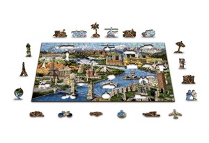 Obrazek Drewniane puzzle World Landmarks L