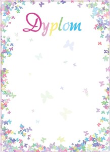 Bild von Dyplom dziecięcy A4/20ark. Motylki