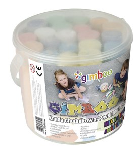 Bild von Kreda chodnikowa Gimboo XXL w plastikowym wiaderku 20szt. mix kolorów