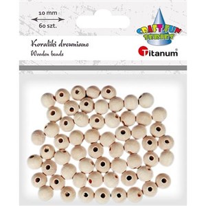 Bild von Koraliki drewniane okrągłe 60szt