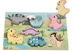Obrazek Puzzle drewniane Dinozaury