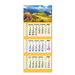 Bild von Kalendarz 2026 trójdzielny LUX główka wypukła Tatry
