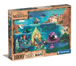Obrazek Puzzle 1000 Story maps mała Syrenka 39664