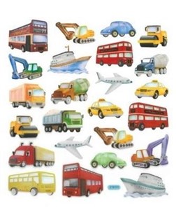 Bild von Naklejki papierowe - Transport 24szt