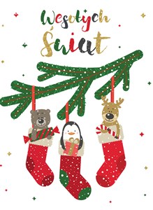 Obrazek Karnet B6 Wesołych Świąt zwierzątka