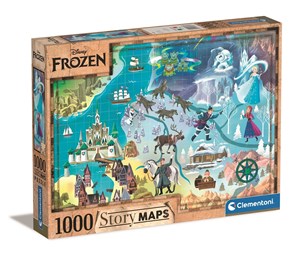 Obrazek Puzzle 1000 Story maps Frozen 39666