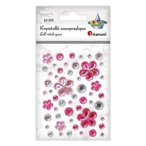 Bild von Kryształki samoprzylepne kwiaty mix 53szt