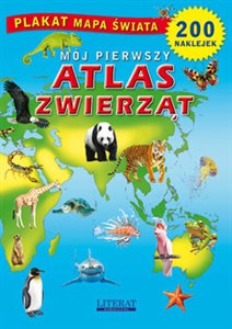 Bild von Mój pierwszy atlas zwierząt Plakat: mapa świata. 200 naklejek