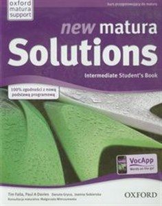 Obrazek New Matura Solutions Intermediate Student's Book Kurs przygotowujący do matury