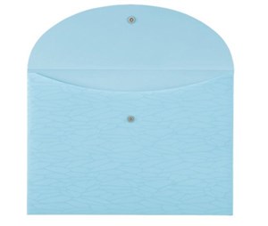 Obrazek Teczka kopertowa zamykana na zatrzask PASTELOWY NIEBIESKI