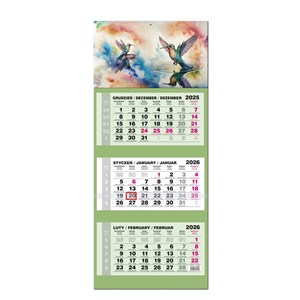 Obrazek Kalendarz 2026 trójdzielny LUX główka wypukła Koliber