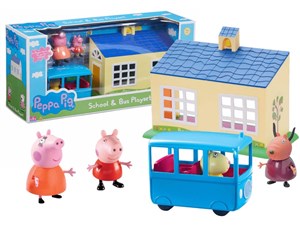 Bild von Świnka Peppa Zestaw szkoła + autobus