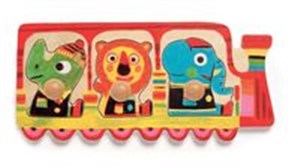 Bild von Drewniana układanka z uchwytami Lokomotywa