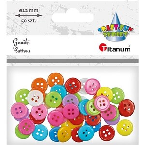 Bild von Guziki plastikowe okrągłe 12mm 50szt