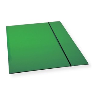 Obrazek Teczka A4 z gumką lakier zielona 300gsm (10szt)