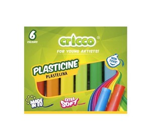 Obrazek Plastelina Cricco, 6 kolorów (CR370K6)
